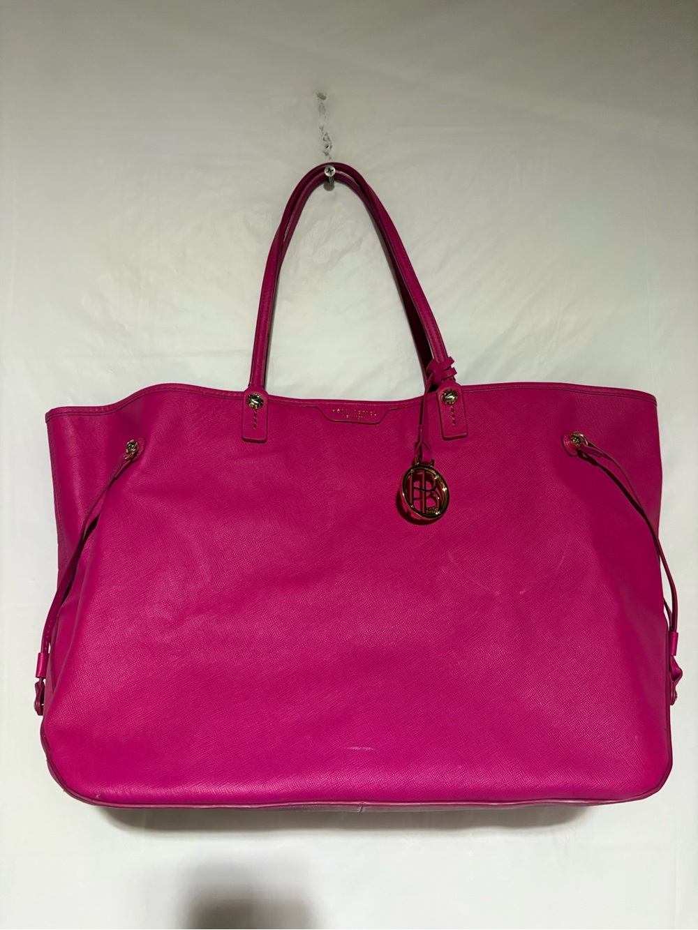 henri bendel Hot Pink Leather Tote Bag